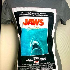 Jaws Universal Studios Movie Promo T-Shirt Tee Graphic Shark Dreyfuss Large 1975